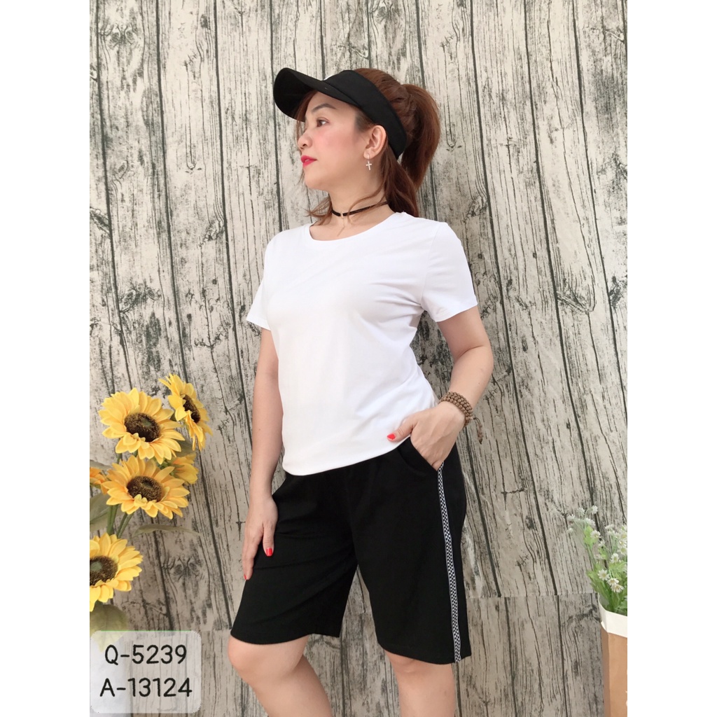 5239 Quần Ngố BIG SIZE Viền Caro 2 Túi - Q.50