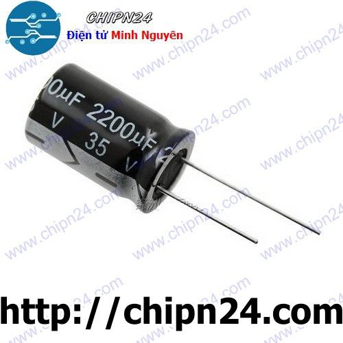 [5 CON] Tụ hóa 2,200uF 35V (16x26mm) (2200uF 35V)