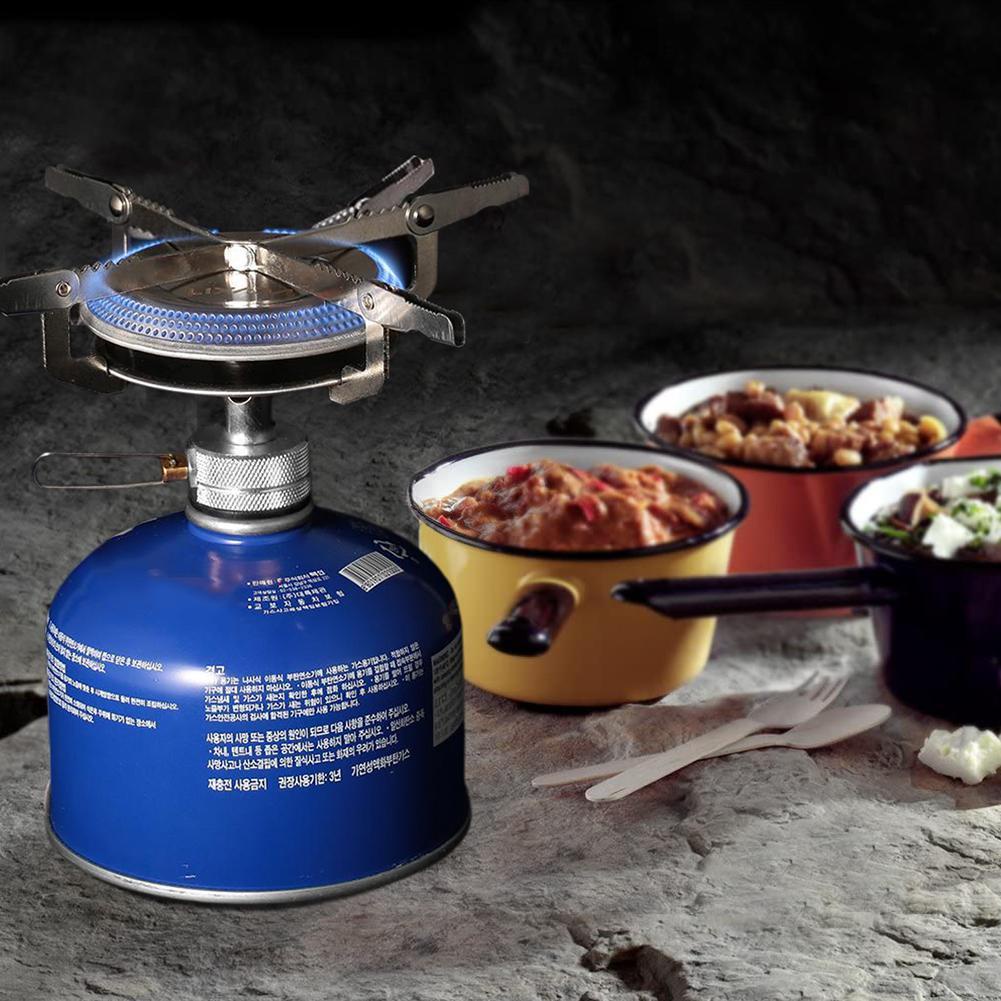 Bếp Gas Mini Bằng Thép Không Gỉ Có Thể Gấp Gọn Tiện Dụng Cho Cắm Trại W8S5