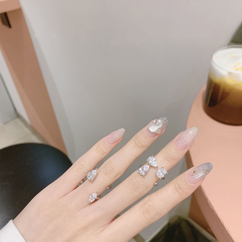 Nhẫn Hở Hợp Kim Hình Bươm Bướm Đính Đá Xinh Xắn Cho Bạn Gái YKD HB