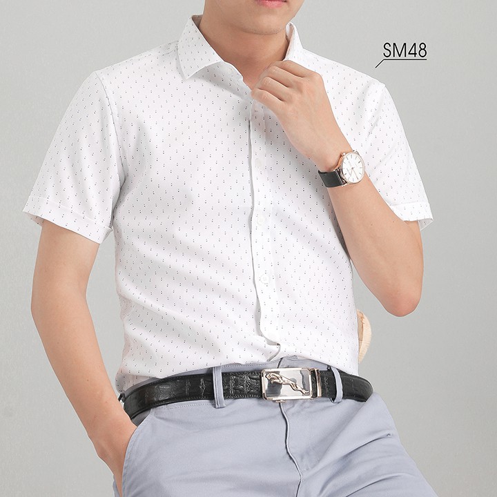 [Mã FAMALLT5 giảm 15% đơn 150K] Áo Sơ Mi Nam Ngắn Tay Công Sở Thời Trang VICERO | BigBuy360 - bigbuy360.vn