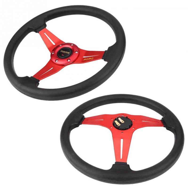 [ELE]Vô lăng xe đua 350mm 14inch king kim loại bọc da PU kèm bộ phụ kiện | BigBuy360 - bigbuy360.vn