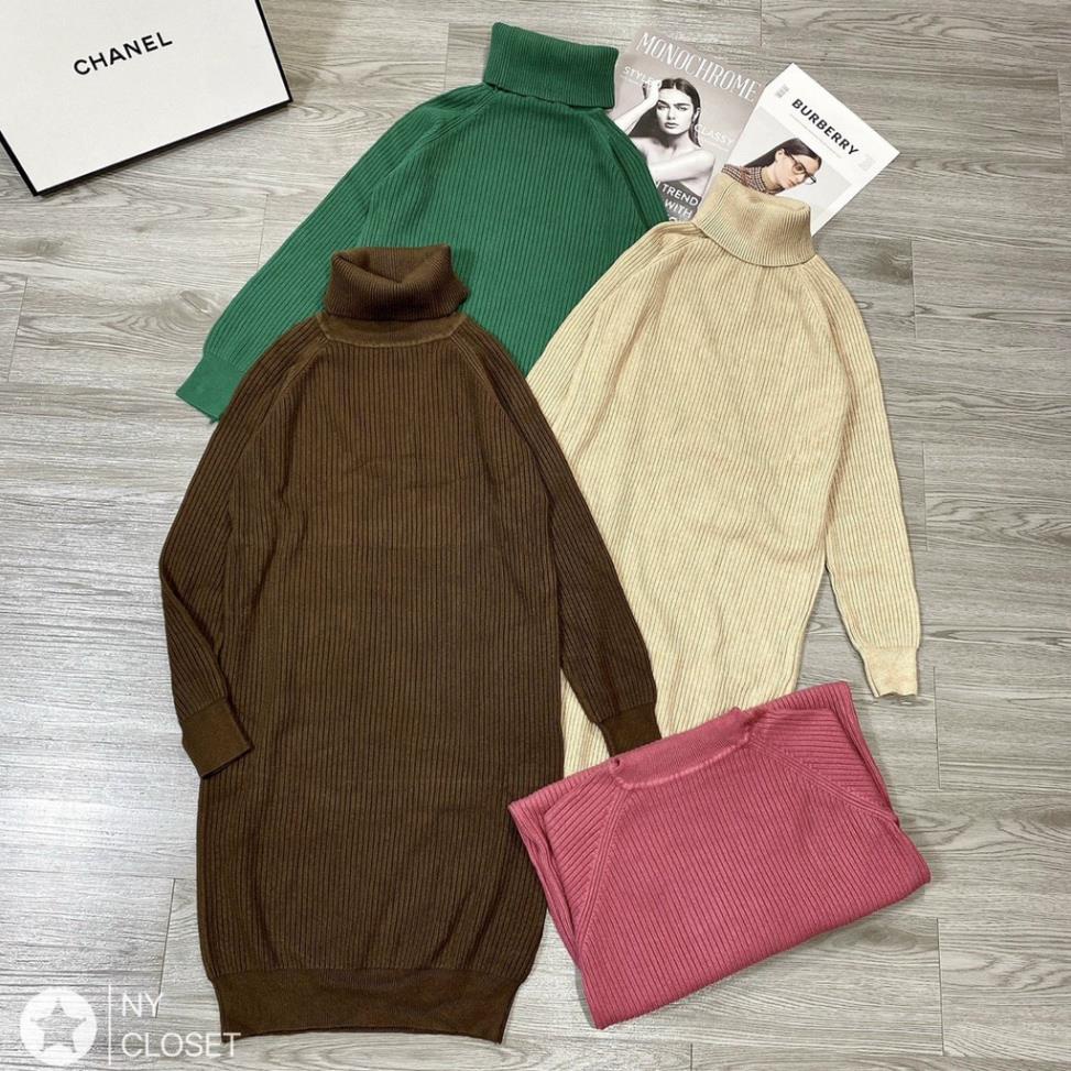 Váy len nữ, váy len tăm dáng dài cổ lọ bản to chất tăm dày mặc cực ấm hàng quảng châu cao cấp đủ màu | BigBuy360 - bigbuy360.vn