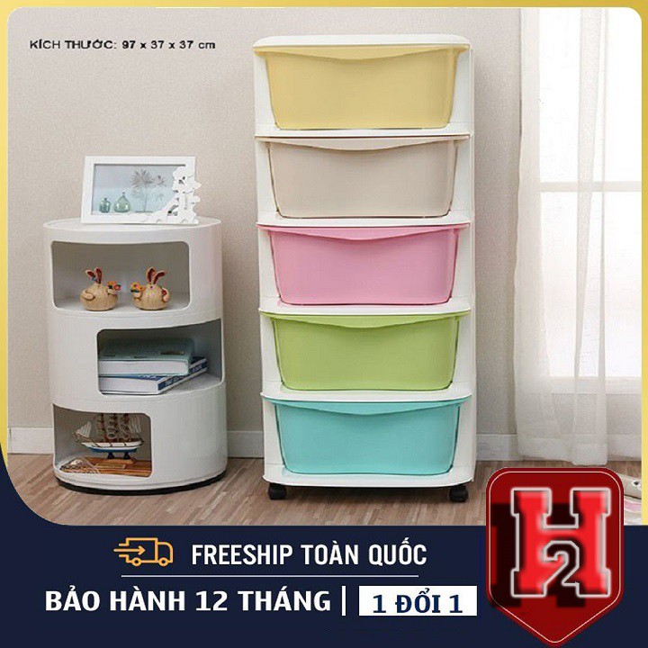 Tủ Quần Áo 5 Tầng, 5 Sắc Tiện Lợi_Đẹp Chính Hãng_Có Bánh Xe❤️FREESHIP❤️