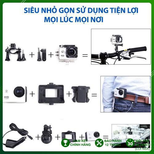 [BẢO HÀNH 6 THÁNG] Camera hành trình 2.0 Sport Cam A9 CHỐNG NƯỚC, CHỐNG RUNG Cho Ô tô, Xe máy, xe đạp- BMCAR