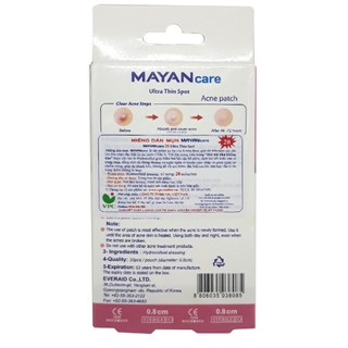 Miếng dán mụn Mayancare hộp 20 miếng