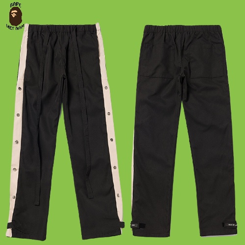 Quần dài Fear Of God, Quần FOG sọc trắng, chất liệu Cotton, màu đen BapVN