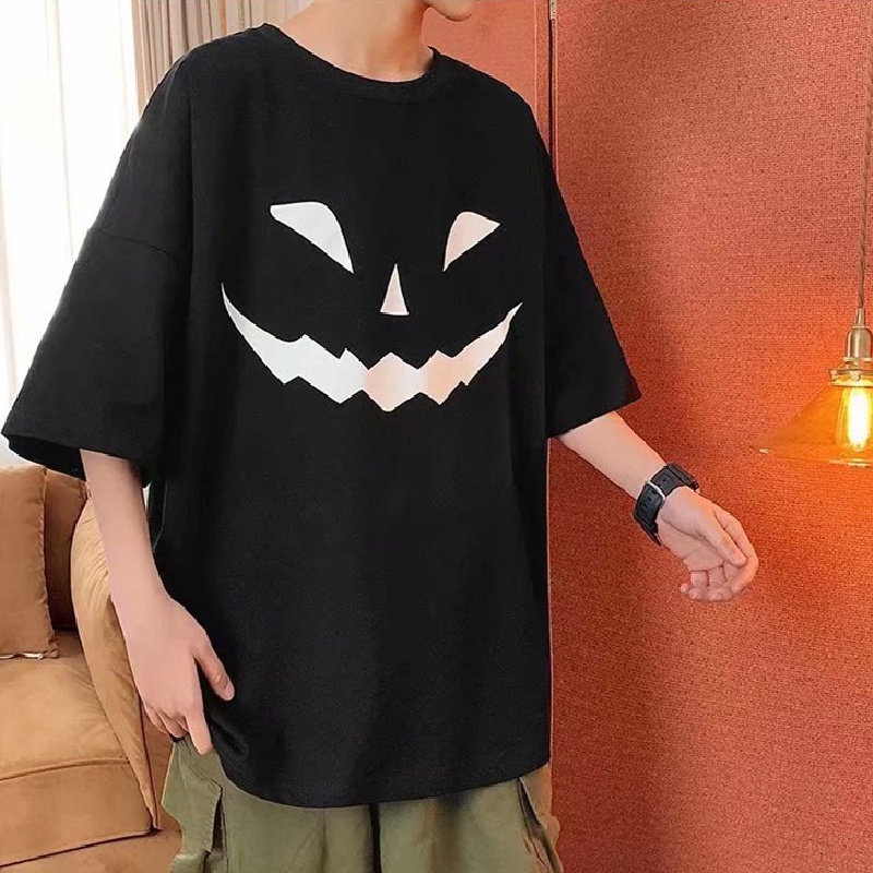 Áo Thun Tay Ngắn Dáng Rộng Cỡ Lớn In Hoạt Hình Kiểu Hip-Hop Đường Phố Nhật Bản Cá Tính Cho Nam