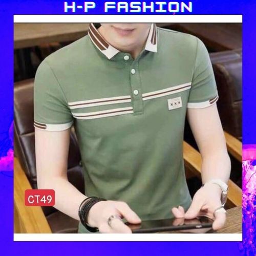 Áo Thun Nam Ngắn Tay Có Cổ 🔵 𝐅𝐑𝐄𝐄 𝐒𝐇𝐈𝐏 🔵 Áo Phông Nam Đẹp Vải Thun Co Giãn Thời Trang Hpfashion - ATNCT49 | BigBuy360 - bigbuy360.vn