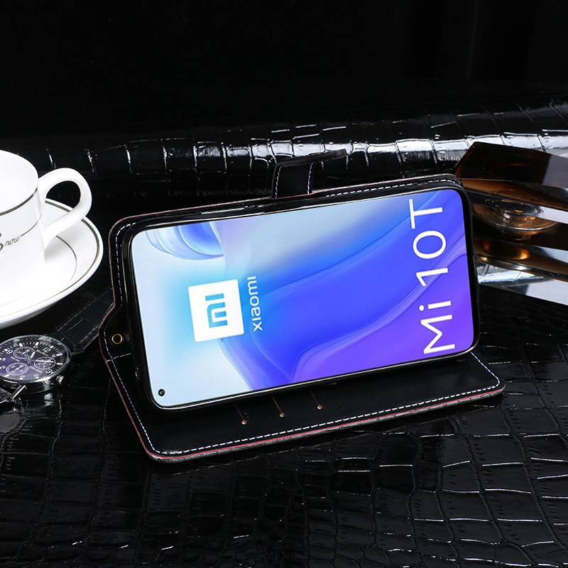 Bao Da Điện Thoại Vân Da Cá Sấu Nắp Lật Cho Xiaomi Mi 10t 10t Pro 5g Ốp