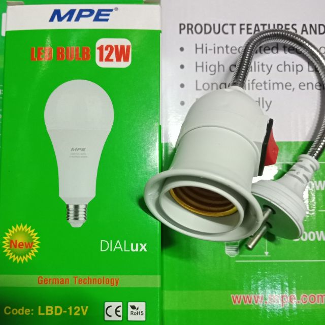 Bóng đèn Led búp 9+12W MPE sáng trắng +vàng