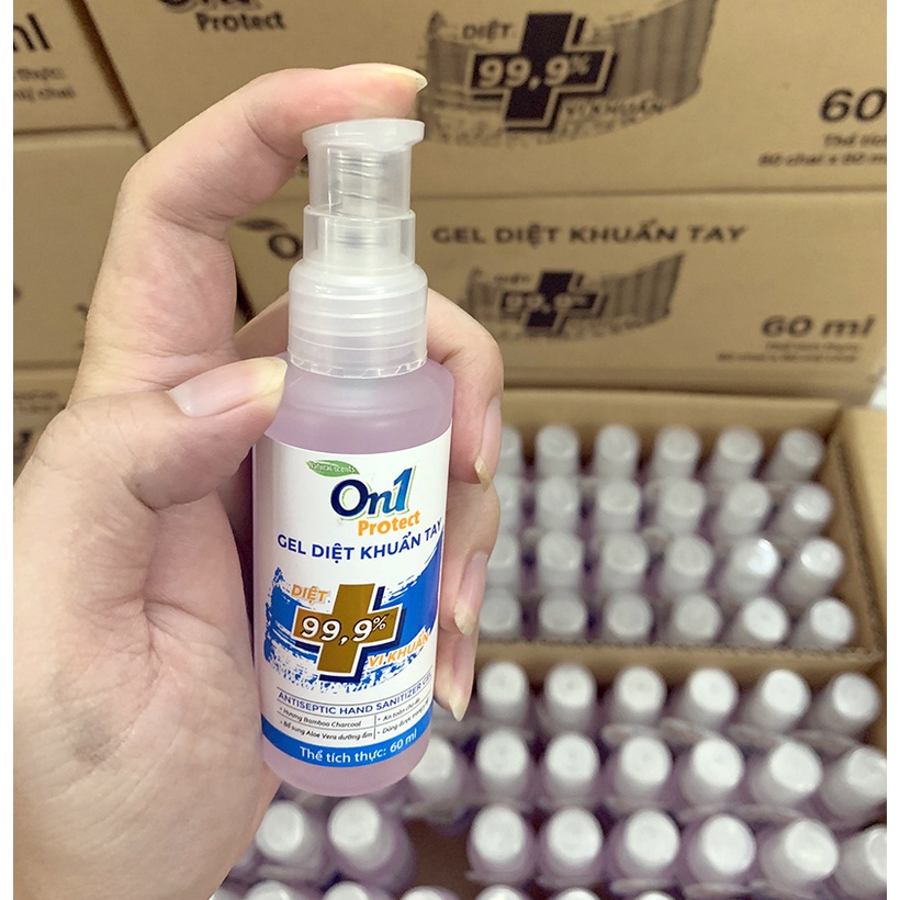 Gel rửa tay khô diệt khuẩn ON1 protect hương Bamboo Charcoal 60ml C0101