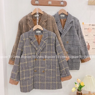 (T.U Bigsize 45-80kg) Áo Vest Dạ Kẻ 4 Khuy Vintage 2 Lớp Siêu Hot Loại 1 #