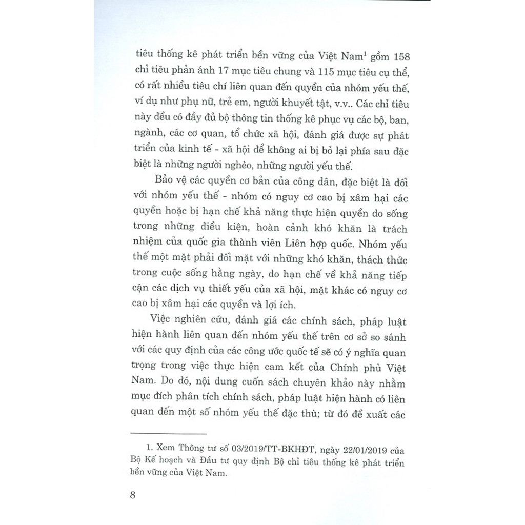 Sách - Bảo Đảm Quyền Của Nhóm Yếu Thế Khoảng Trống Pháp Lý Và Khuyến Nghị Cho Việt Nam (Sách chuyên khảo)