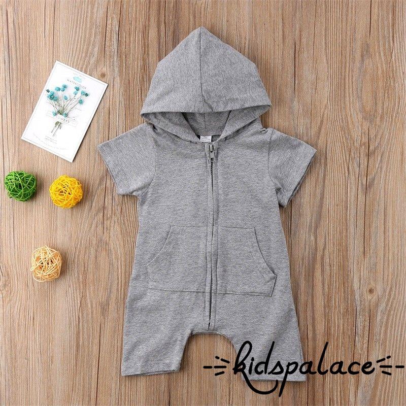 Bộ quần yếm hoodie in hoạt hình dễ thương cho trẻ sơ sinh