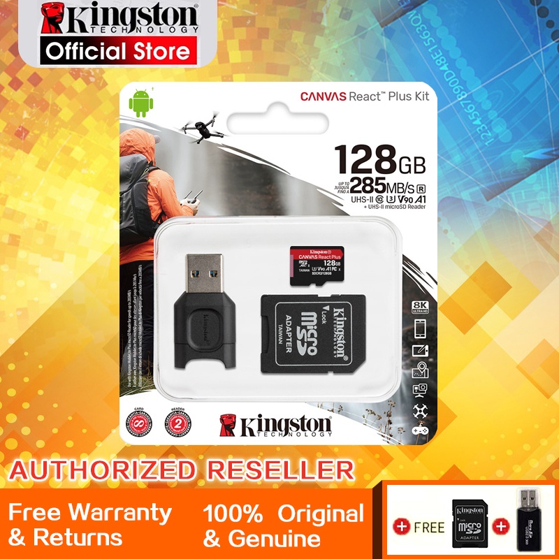 KINGSTON Thẻ Nhớ Micro Sd Class 10 100mb / S 16GB / 32GB / 64GB / 128GB / 256GB
