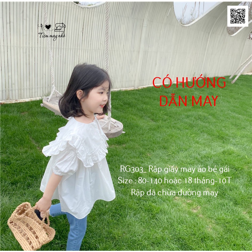 RG303_Rập giấy may áo bé gái