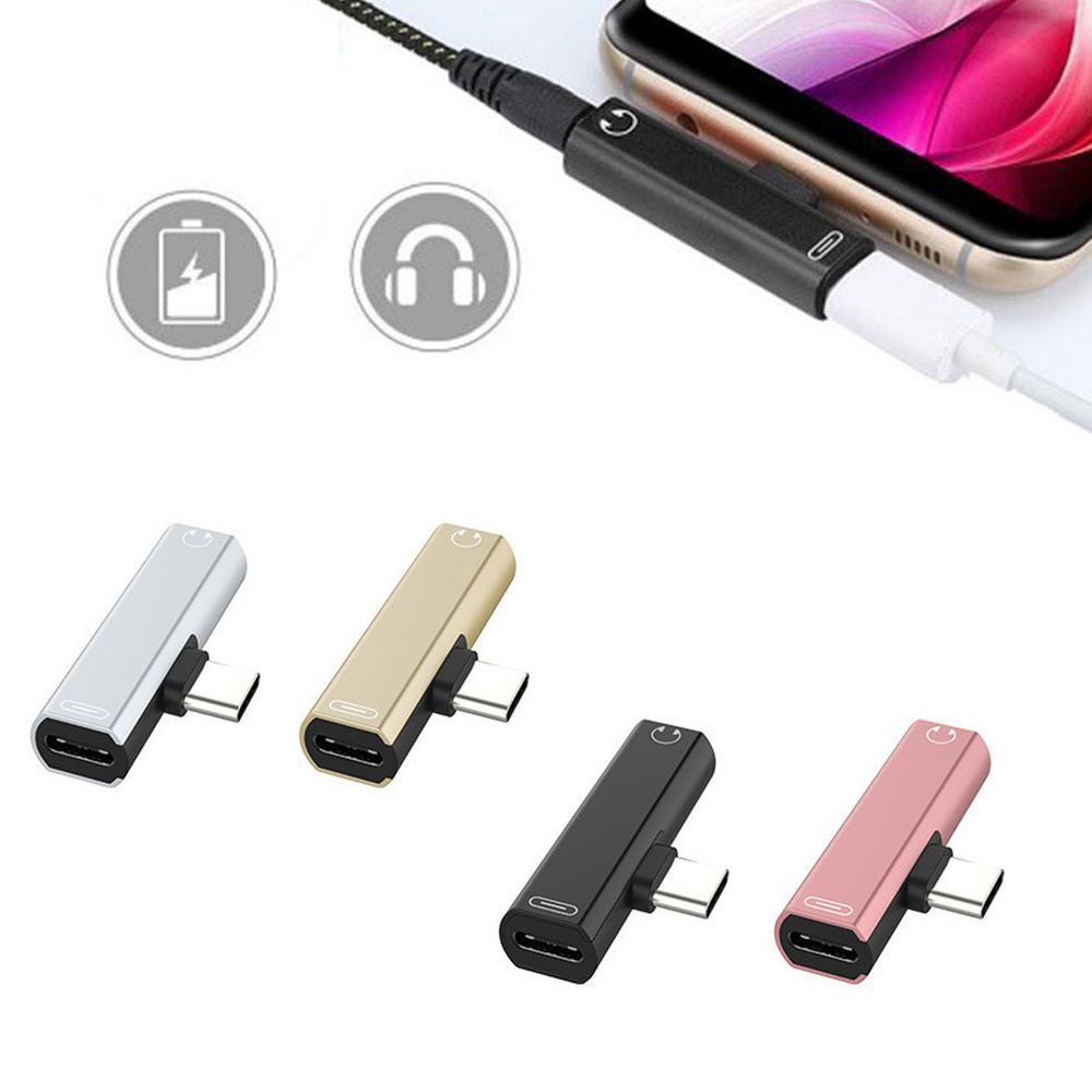 Đầu Chuyển Đổi Âm Thanh 2 Trong 1 Type-C Sang 3.5mm Cho Huawei Mate30 Oneplus 7 Pro