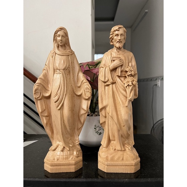 Tượng mẹ ban ơn và Thánh Giuse cao 30cm