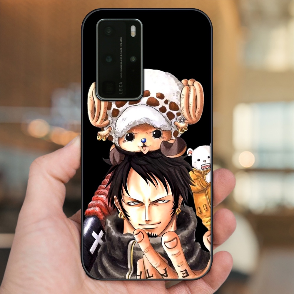 Ốp lưng Huawei P40 Pro viền đen in hình Law One Piece