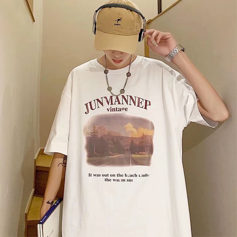 Áo nam Tay Ngắn Phong Cách Hip Hop Thời Trang Đường Phố