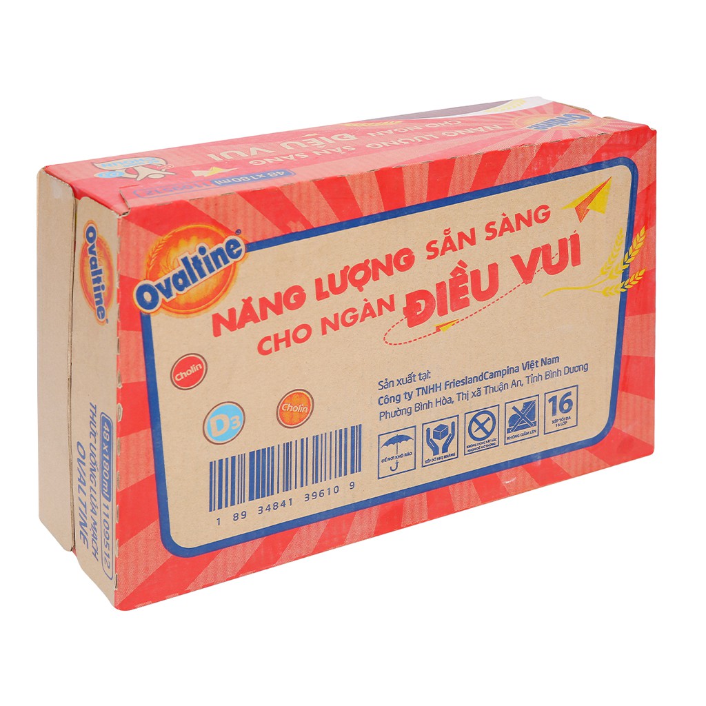 [ Freeship HCM] Thùng 48 hộp sữa ovaltine lúa mạch 180ml vị Sô cô la- Date mới nhất