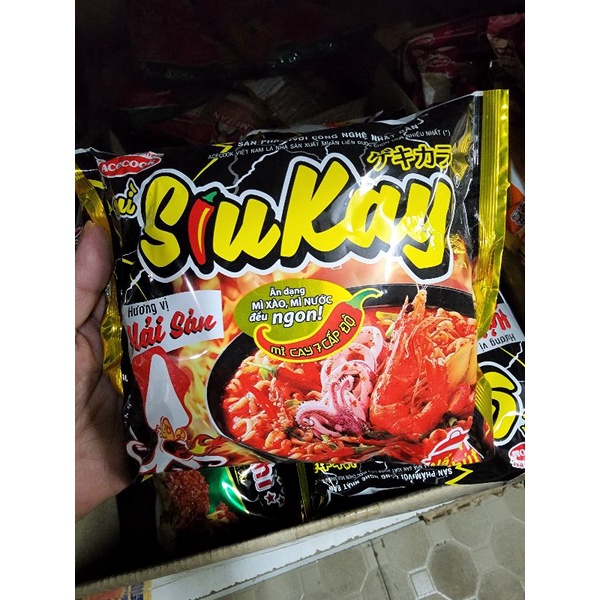 MỲ SIUKAY HẢI SẢN VÀ BÒ GÓI 128GR