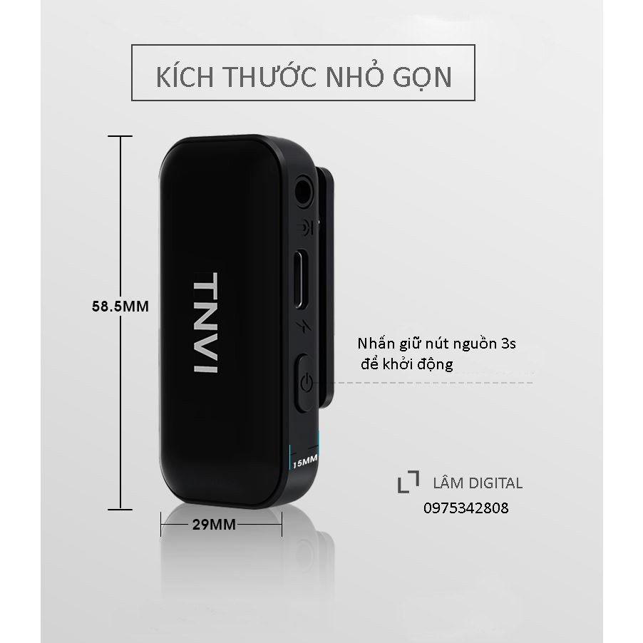 Micro cài áo không dây TNVI V3 (hot 2021)