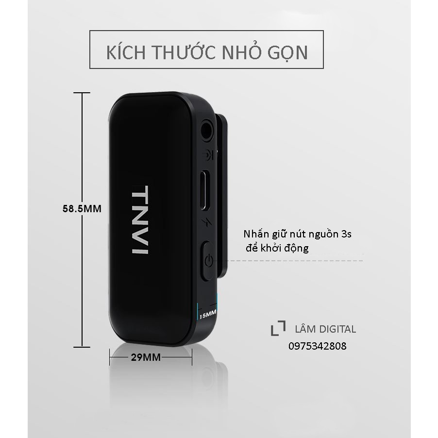Micro cài áo không dây TNVI V3