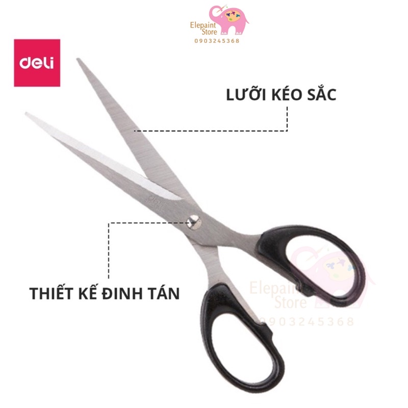 Kéo cắt giấy 180mm Deli 6009