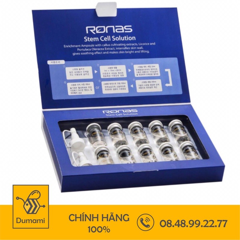 Tế Bào Gốc Ronas Stem Cell Solution - hộp 10 lọ Của Hàn Quốc