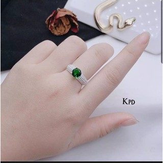 Nhẫn bạc Ý đính đá MS80