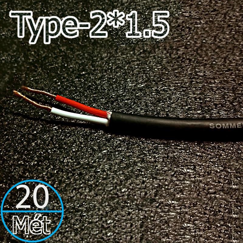 Dây loa SOMMER 2 lõi-234 sợi 2x1.5mm OFC 18AWG SP225 ( 20 mét )