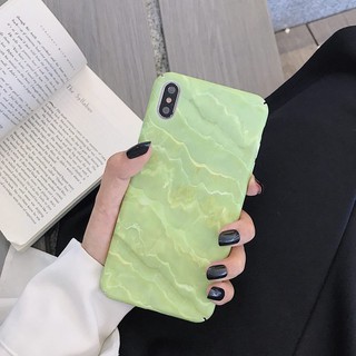 [ IPHONE ] Ốp Lưng Cứng Vân Đá Xanh - A015