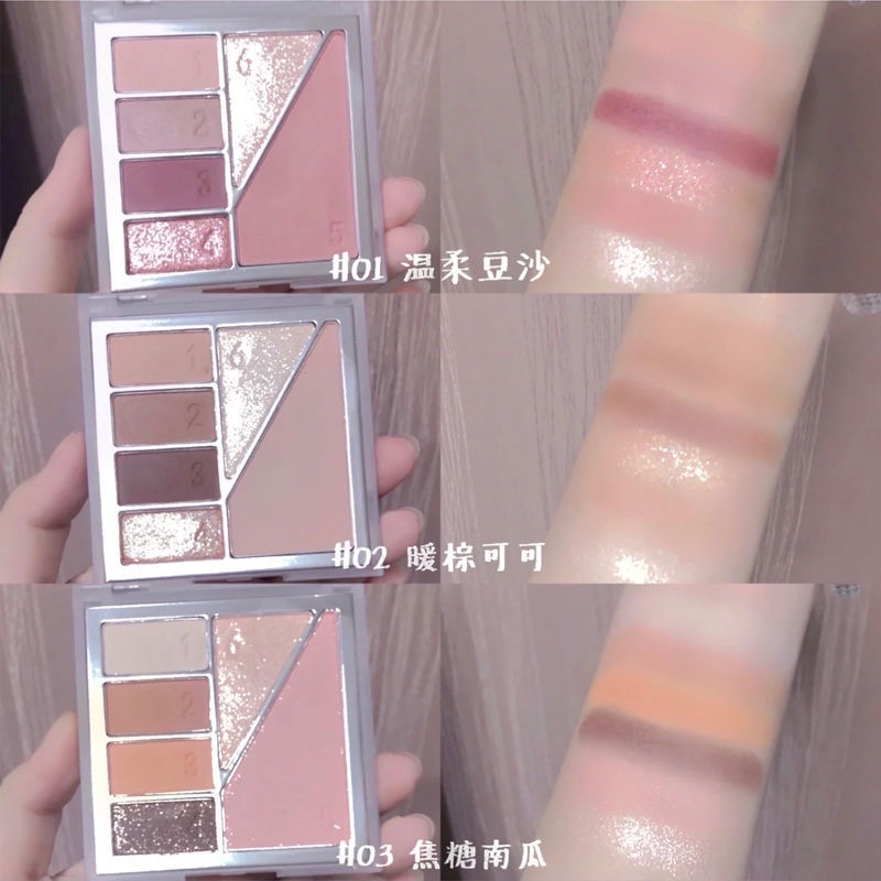 Bảng Phấn Mắt CALLCALL LING 6 Màu Sắc Hiệu Ứng Lì/ Ánh Nhũ Lên Màu Cực Chuẩn