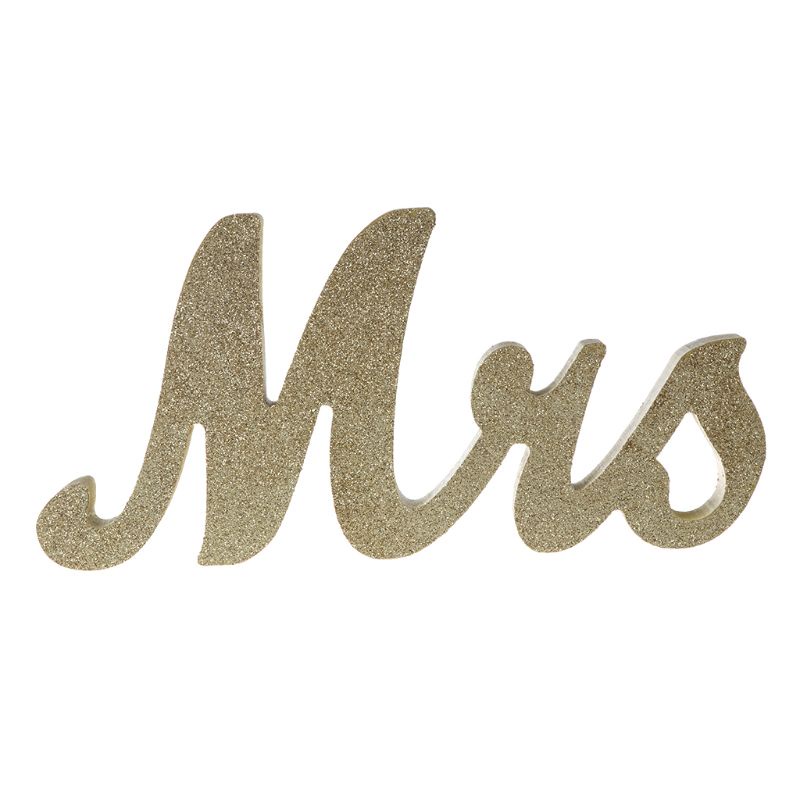 Bộ Chữ Mr Mrs Màu Trắng Trang Trí Bàn Tiệc Cưới
