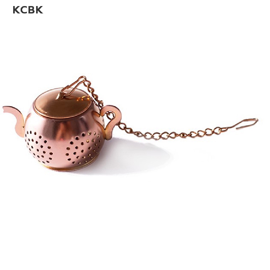KC Teapot Shape Tea Infuser Spice Flower Tea Strainer Herbal Filter Kitchen Teaware BK