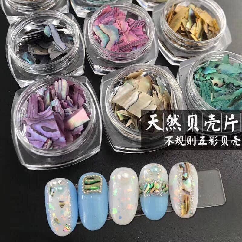 Xà cừ nail vân đá mỏng sét 12 màu