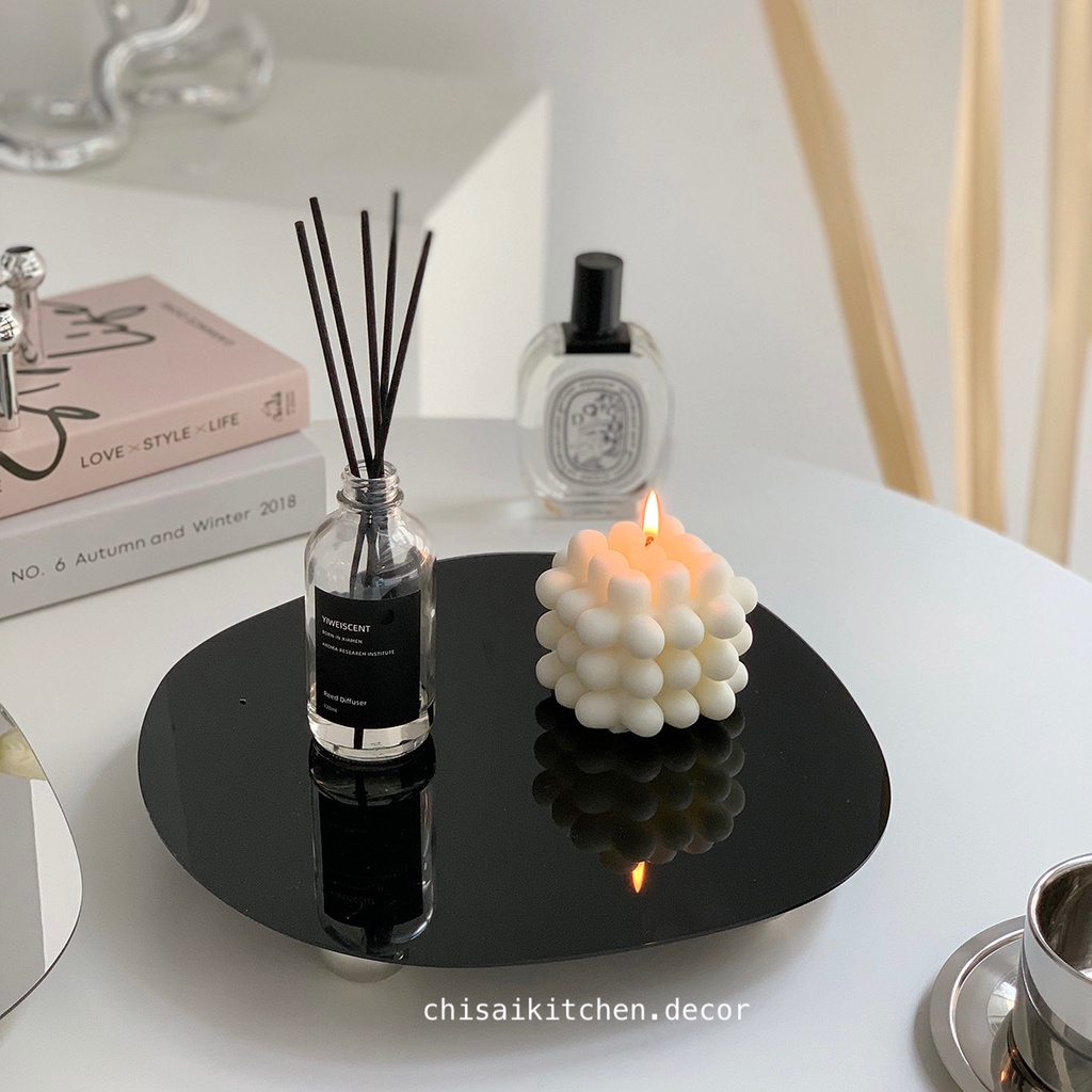 Khay Flatform Decor tráng gương phong cách trừu tượng