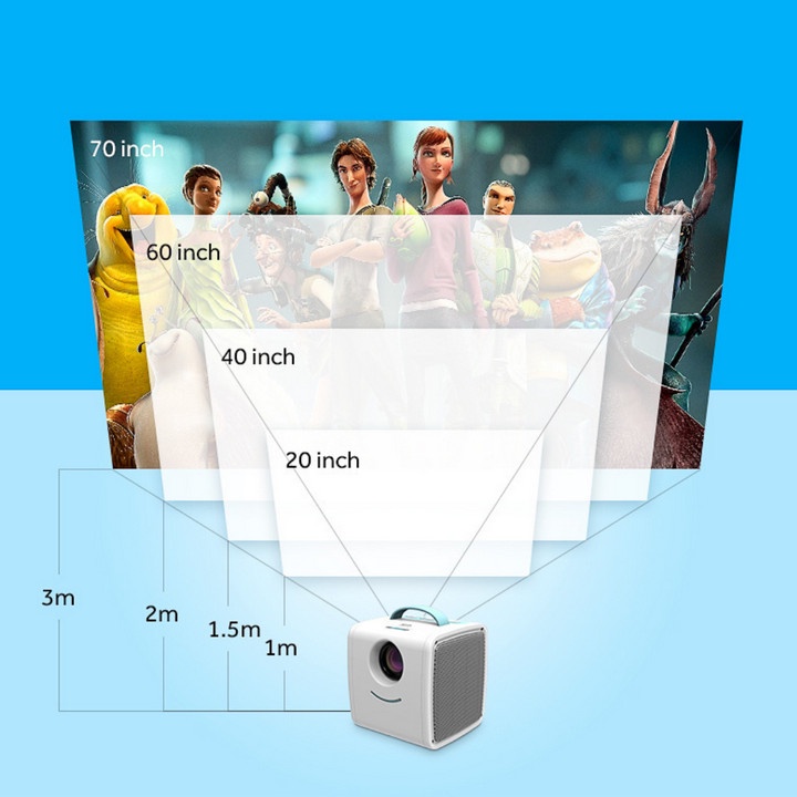 Máy chiếu mini Q2 LCD PROJECTOR hỗ trợ độ phân giải 1080P - Home and Garden