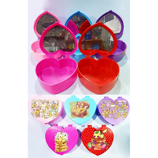 Hộp tim chuột vàng kèm gương HKG20 dễ thương cute đựng trang sức hoạt hình