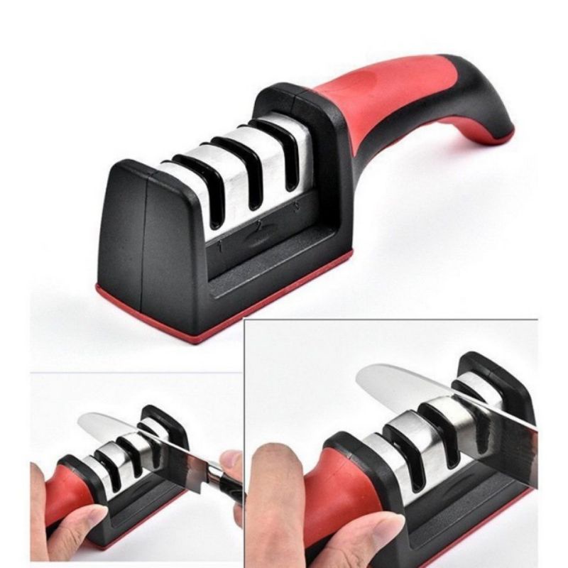 Dụng cụ mài dao kéo cầm tay 3 khe 3 rãnh tiện dụng
