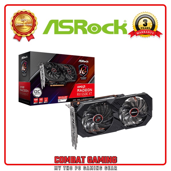 Card Màn Hình Asrock RX 6500 XT Phantom Gaming D 4GB OC