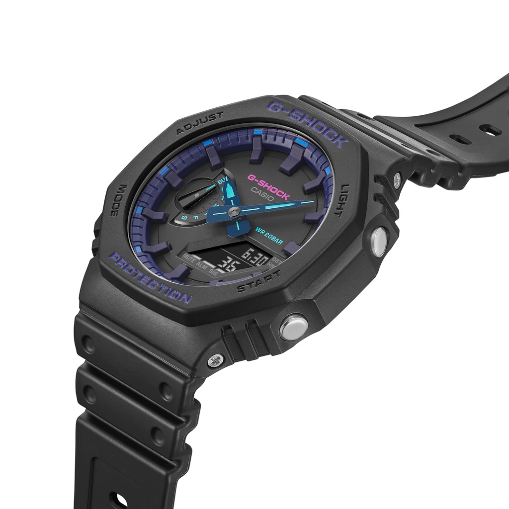 Đồng hồ nam Casio G-Shock GA-2100 / GA-2100VB-1A chống va đập, chống nước 200m, hàng chính hãng