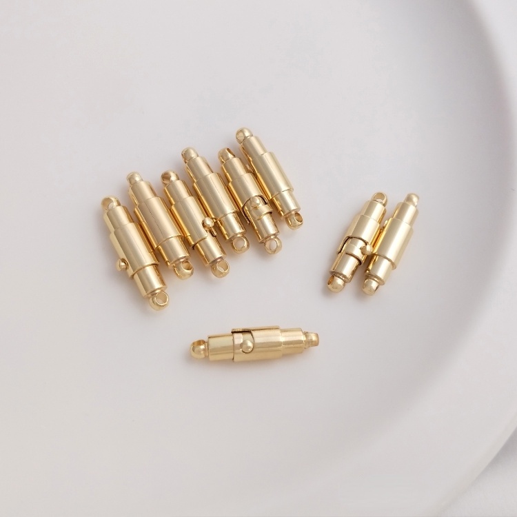 Khóa Từ Tính 14K Màu Vàng Đồng Tự Làm Vòng Tay/Dây Chuyền Chống Rơi