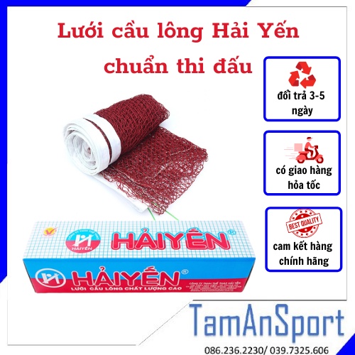 Lưới cầu lông 650*60cm tiêu chuẩn thi đấu- Tâm An Sports