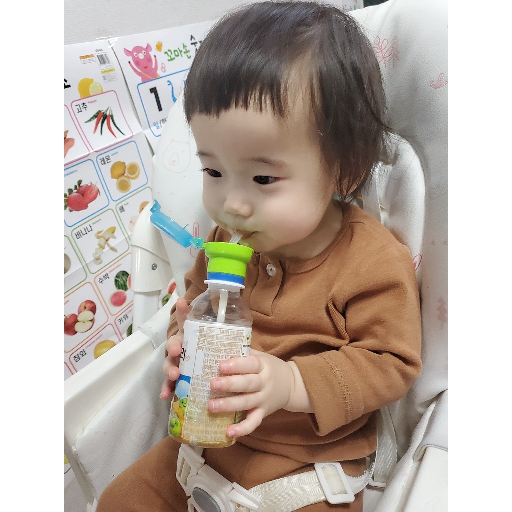 Bộ Chuyển Đổi Nắp Kèm Ống Hút Tiện Lợi Bebelock Hàn Quốc Cho Bé
