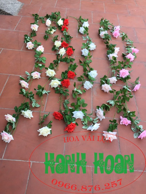 Dây hoa Hồng thái leo cao cấp - Dây hoa giả