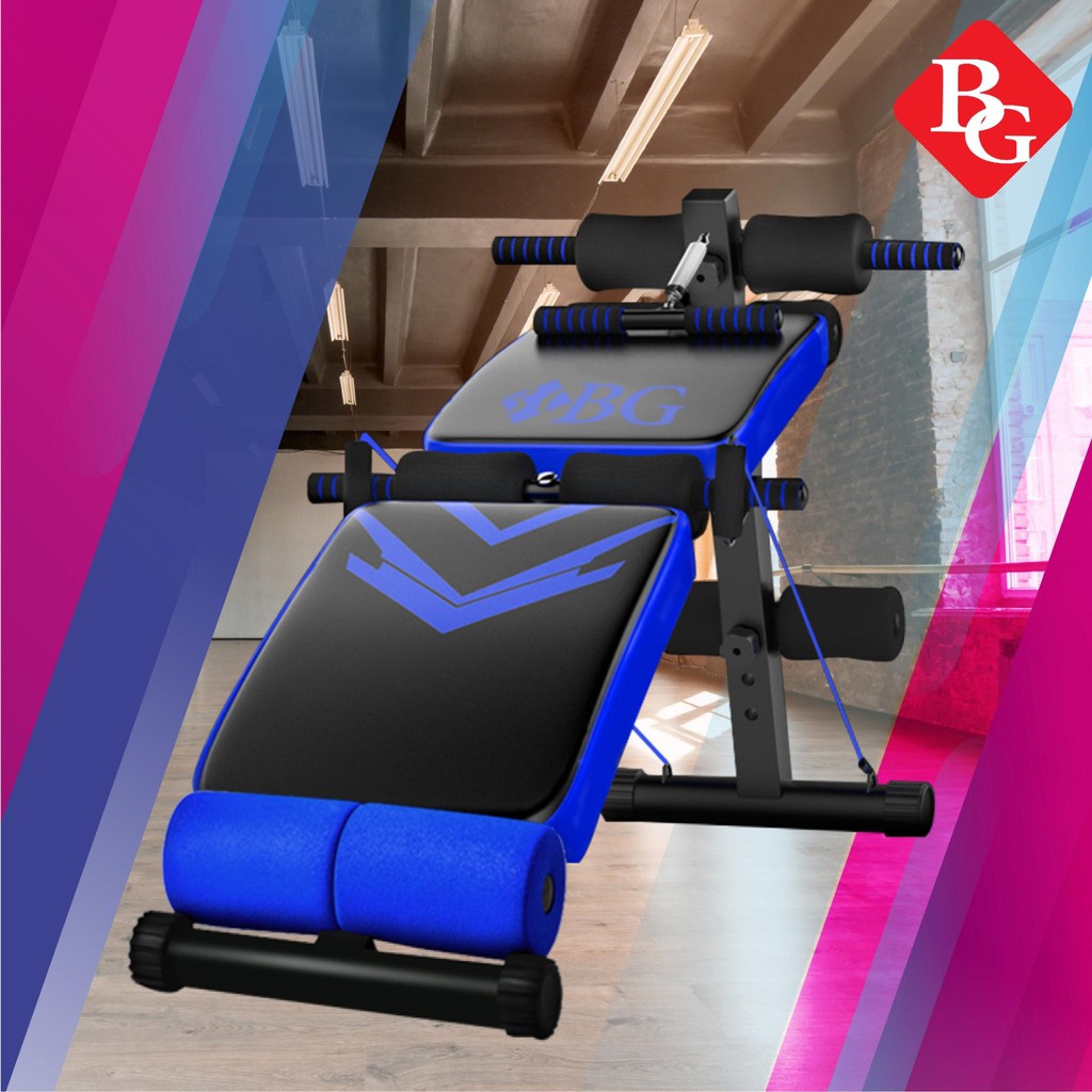 professionall.gym19 - Ghế tập bụng cong có chốt gập màu 118 (Blue/Red) 2023