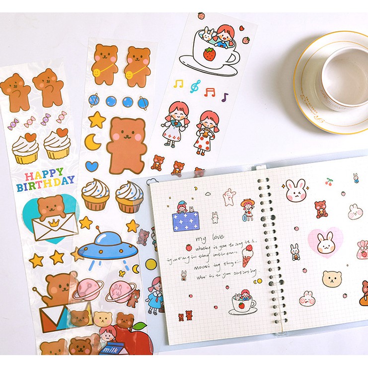 Sticker trang trí điện thoại, máy tính, sổ vở, kệ, hộp văn phòng phẩm kích thước 53*9cm